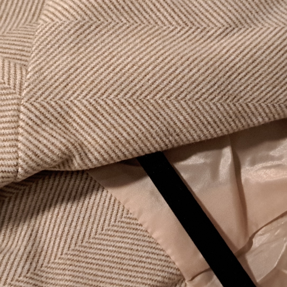 🙂New Chevron Ribbed Double Breasted Lapel Collar Blazer - Picture 12 of 16